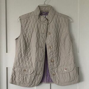 Van Heusen Quilted Vest - Beige and Purple